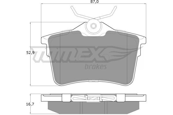 TOMEX BRAKES Комплект тормозных колодок, дисковый тормоз TX 16-26